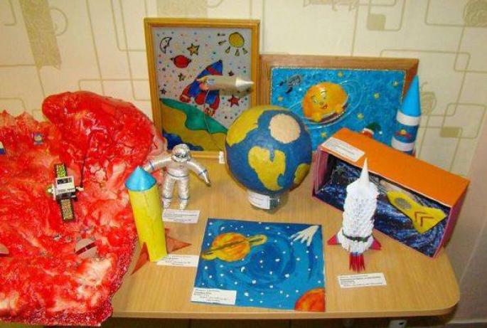 Поделки на День космонавтики своими руками в детский сад и школу — Идеи поделок из макарон, бумаги, дисков и пластиковых бутылок ко Дню космонавтики Поделка в